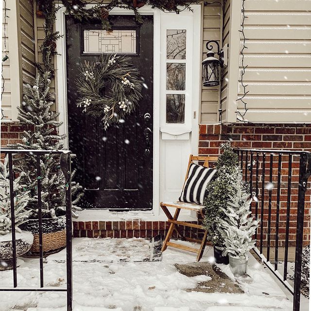 Cute winter porch